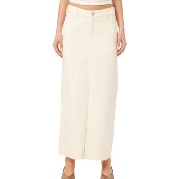 Dl1961 Asra Maxi Skirt ECRU Size 29 Nwt - Picture 1 of 9